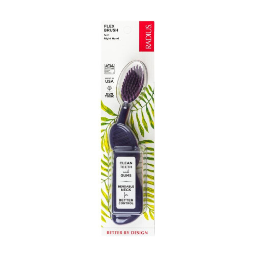 Radius Right Hand Toothbrush, Soft Bristles with Flex-Neck Technology (Colours May Vary) 1