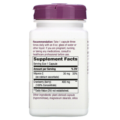 Nature's Way, Κρανμπέρι, Προϊόν Μίξης, 400 mg, 120 Vegan Capsules 1