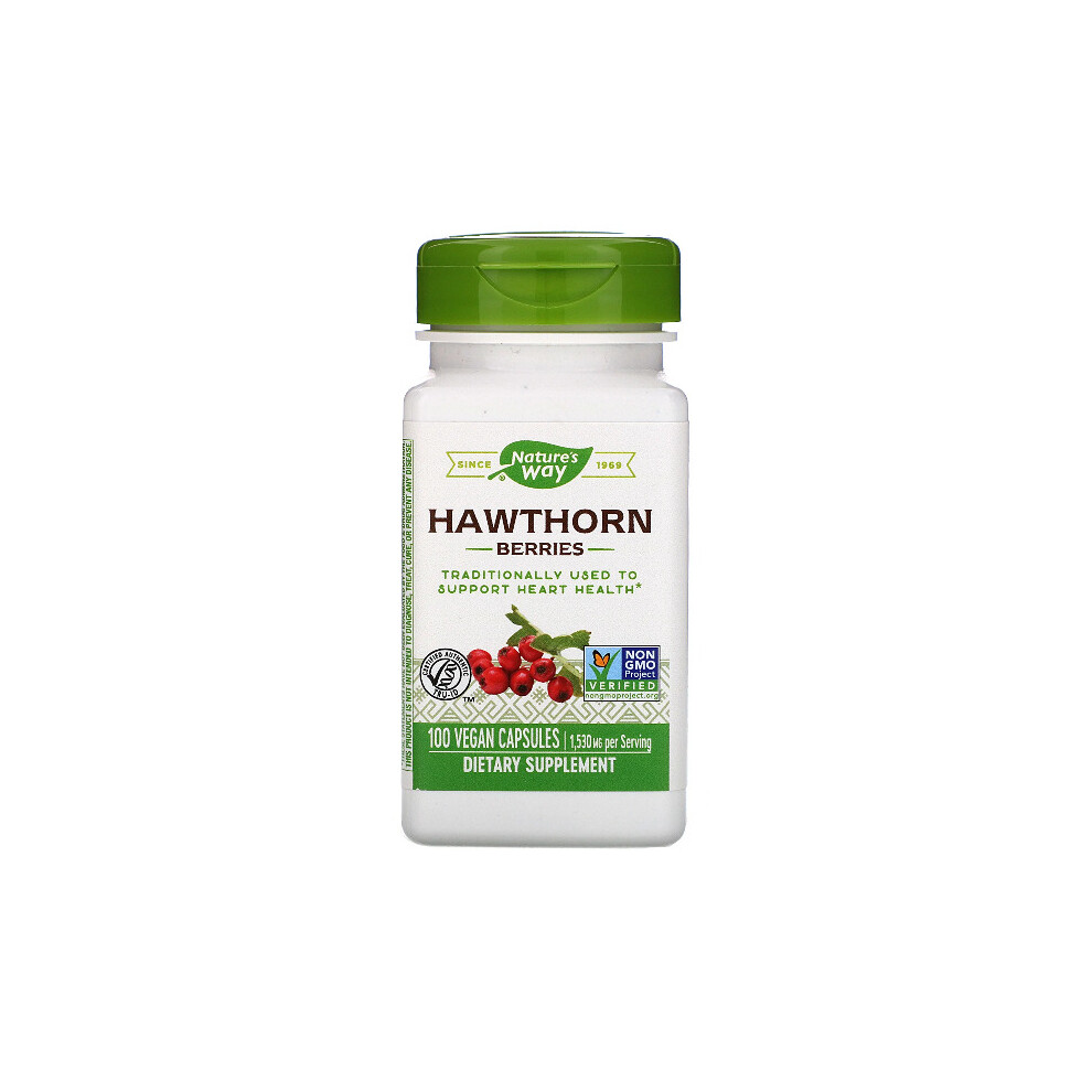 Nature's Way , Hawthorn Berries, 1,530 Mg, 100 Vegan Capsules