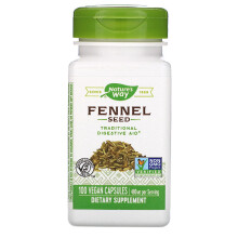 Nature's Way, Fennel Frö, 480 mg, 100 Vegan Kapslar