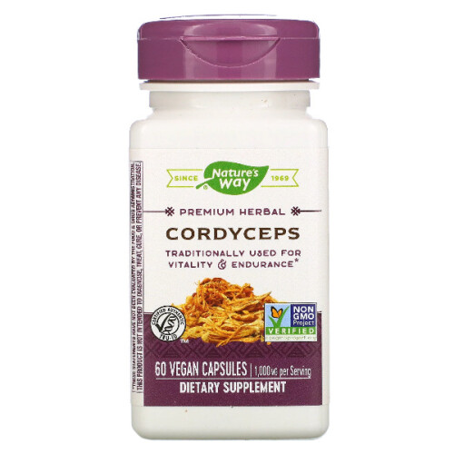 Nature's Way, Κορδύκεψ, 60 Βεγανικά Καψούλια (500 mg ανά Καψούλι)