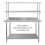 Lot Table de travail Support Plan Cuisine 2 Niveaux 1500mm & Êtagère d'Appoint 1