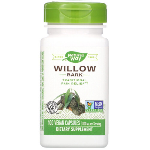 Nature's Way, Willow Bark, 100 Vegan Capsules (340 mg per Capsule)