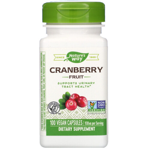 Nature's Way, Φρούτα Κρανβερί, 930 mg, 100 Vegan Capsules (465 mg ανά Capsule)