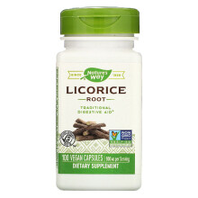 Nature's Way, Licorice Rot, 100 veganska kapslar (450 mg per kapsel)