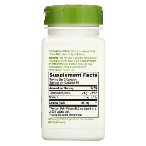 Nature's Way, Ρίζα Λικορίτσου, 100 Βεγανικά Φύλλα (450 mg ανά Φύλλο) 1