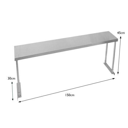 Kukoo Gastronomie Edelstahl Regal 150cm