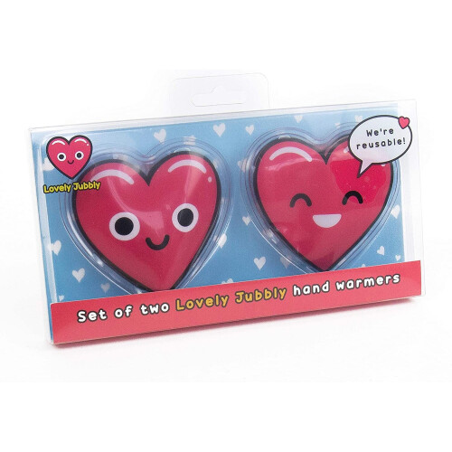 Gift Republic Heart Shaped Self Heating Reusable Hand Warmers Gift Pack 1