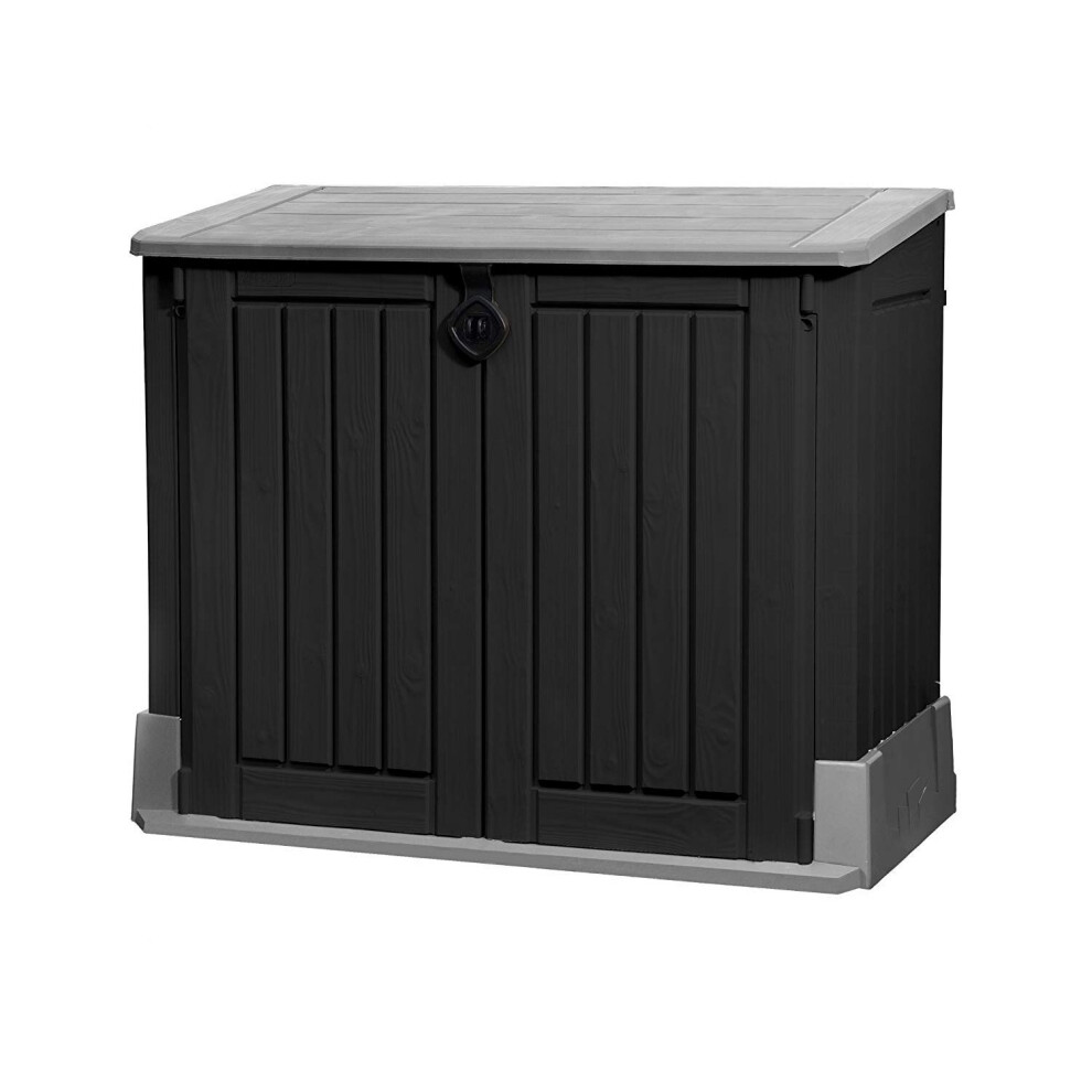 Keter Store It Out Midi Outdoor Plastic Garden Storage Shed Black Grey Black,Grey