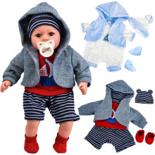 (Boy Doll Clothes Set of 2) The Magic Toy Shop Baby Doll Clothes Set Of Two Outfits Suitable For 18" Baby Doll - Perfect Gift
