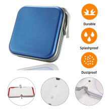 (40, Blue) CD Case DVD Wallet Cover Disc Storage Holder Sleeve Handle Portable Car Home