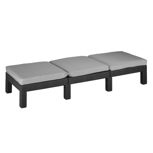 Keter Daytona Deluxe Sun Lounger Grey on OnBuy