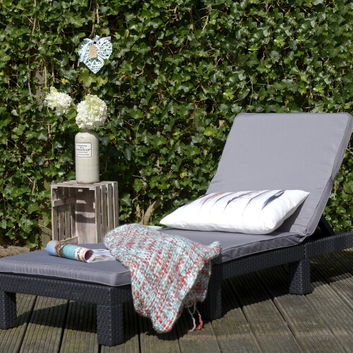 Keter Keter Daytona Deluxe Sun Lounger - Grey 1