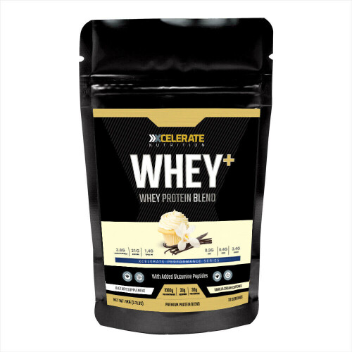 XCelerate Nutrition Whey+ 1kg Vanilla Cupcake