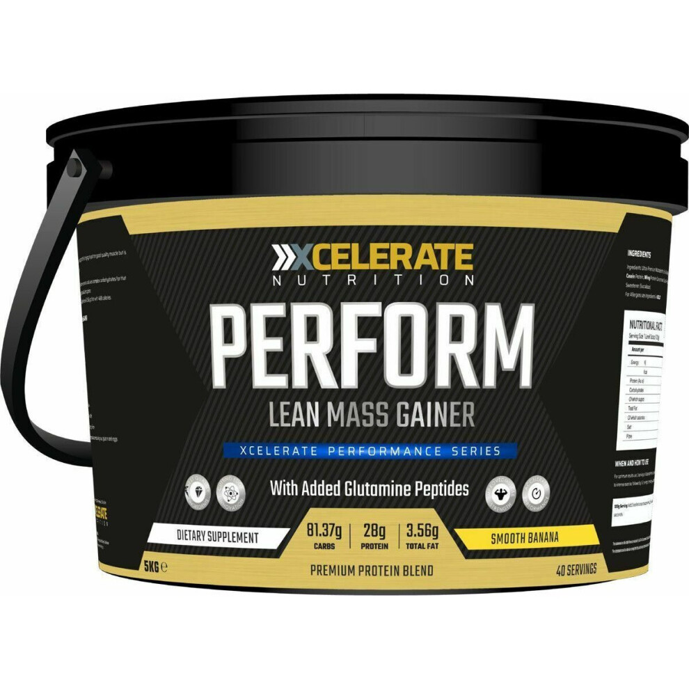 Xcelerate Nutrition Perform Lean Mass Gainer 5Kg - Smooth Banana