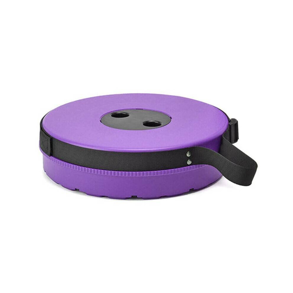 (Purple) Plastic Portable Folding Stool Seat Retractable Outdoor Camping Fishing Chair