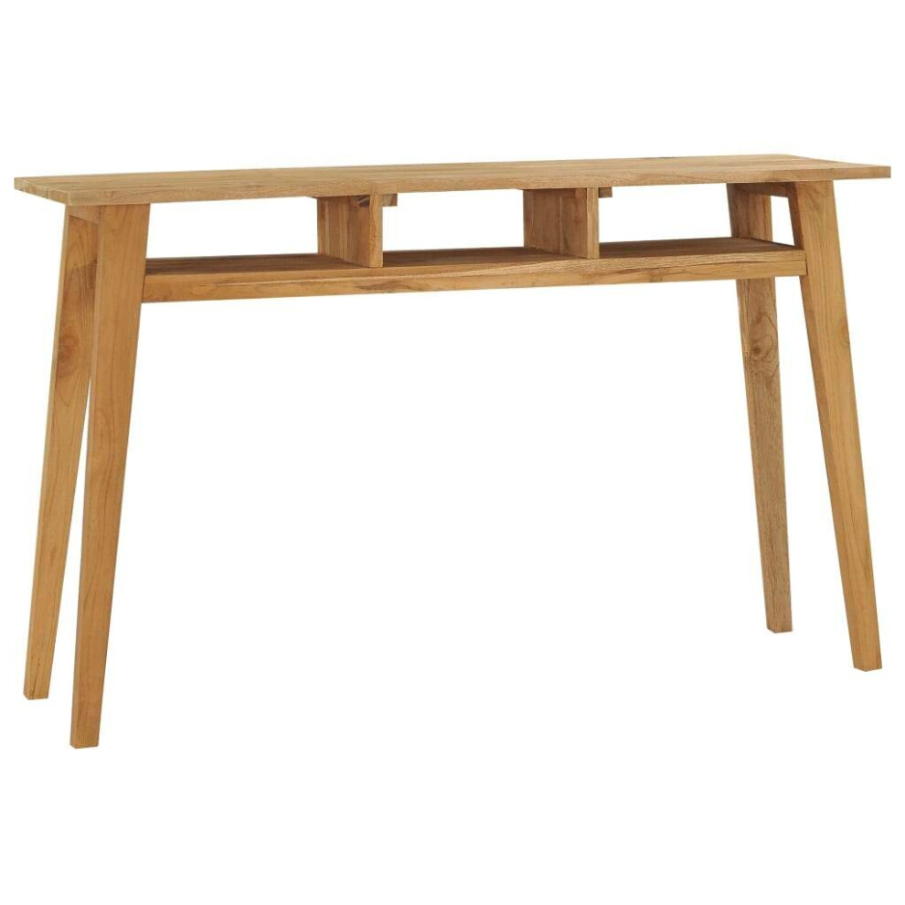Vidaxl Solid Teak Wood Console Table Hallway Storage Telephone Table Sideboard