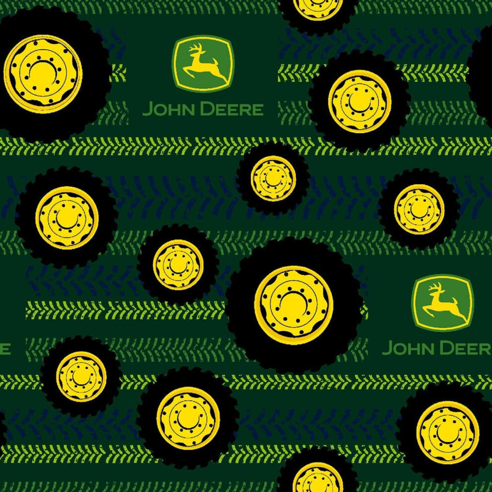 Fat Quarter John Deere Tractor Tire Toss 100% Cotton Quilting Fabric