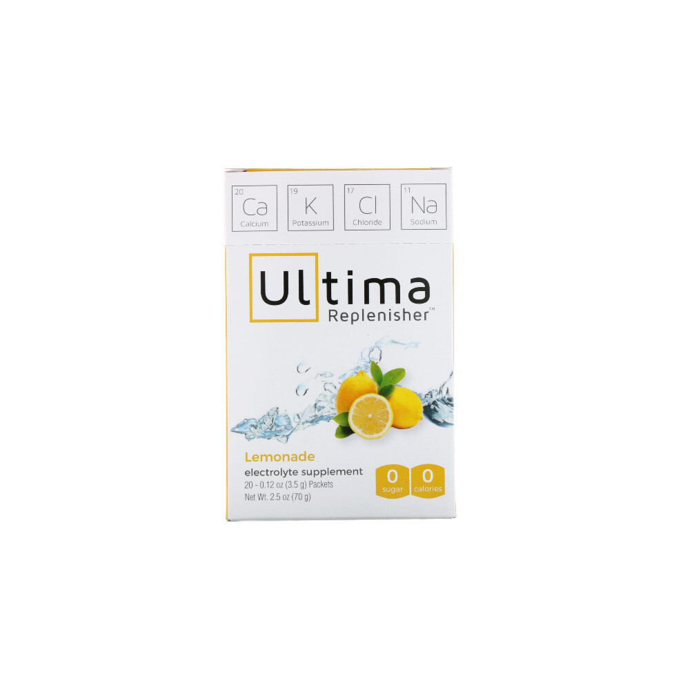 Ultima Replenisher, Electrolyte Powder, Lemonade, 20 Packets