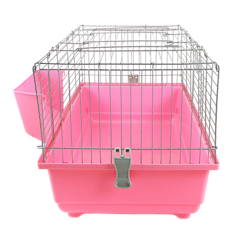 Little-Friends Indoor Rabbit Guinea Pig Cage 100cm Large Pink Single Tier 2