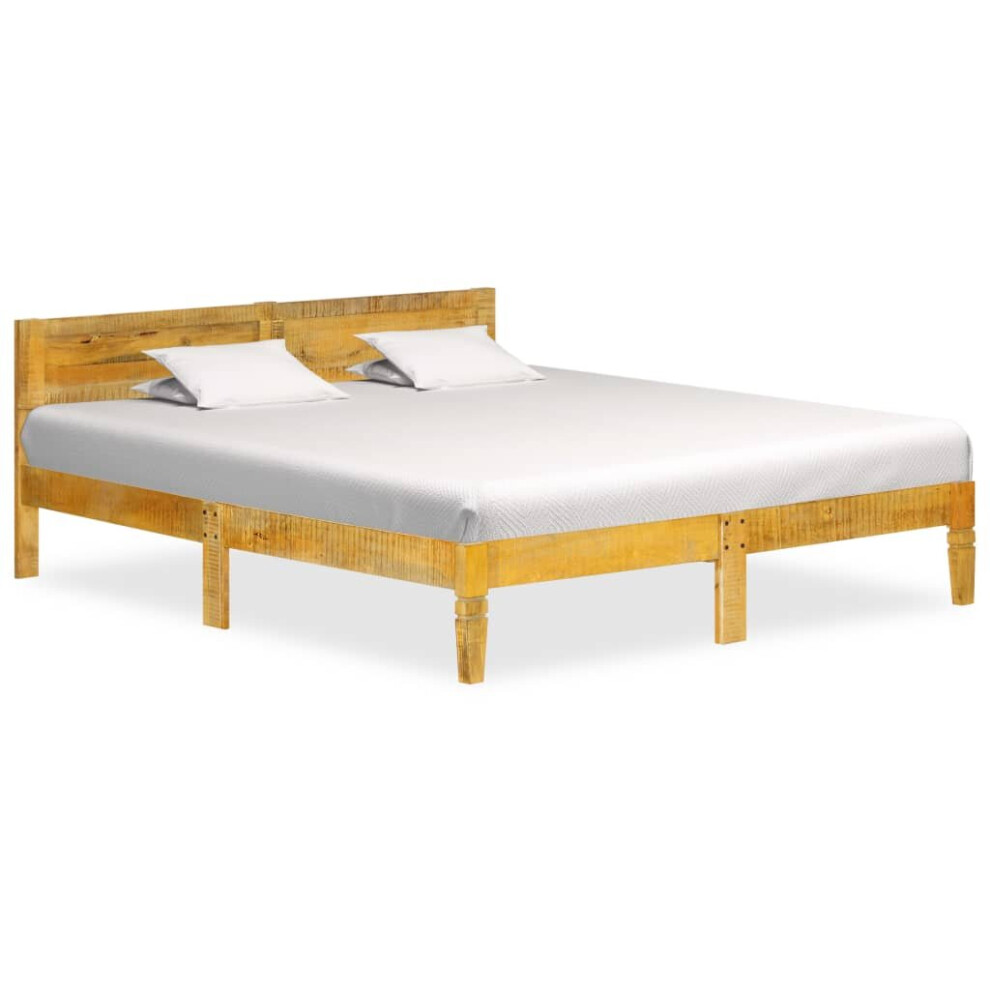 vidaXL Solid Mango Wood Bed Frame 180cm 6FT Super King Home Bedroom Bedstead