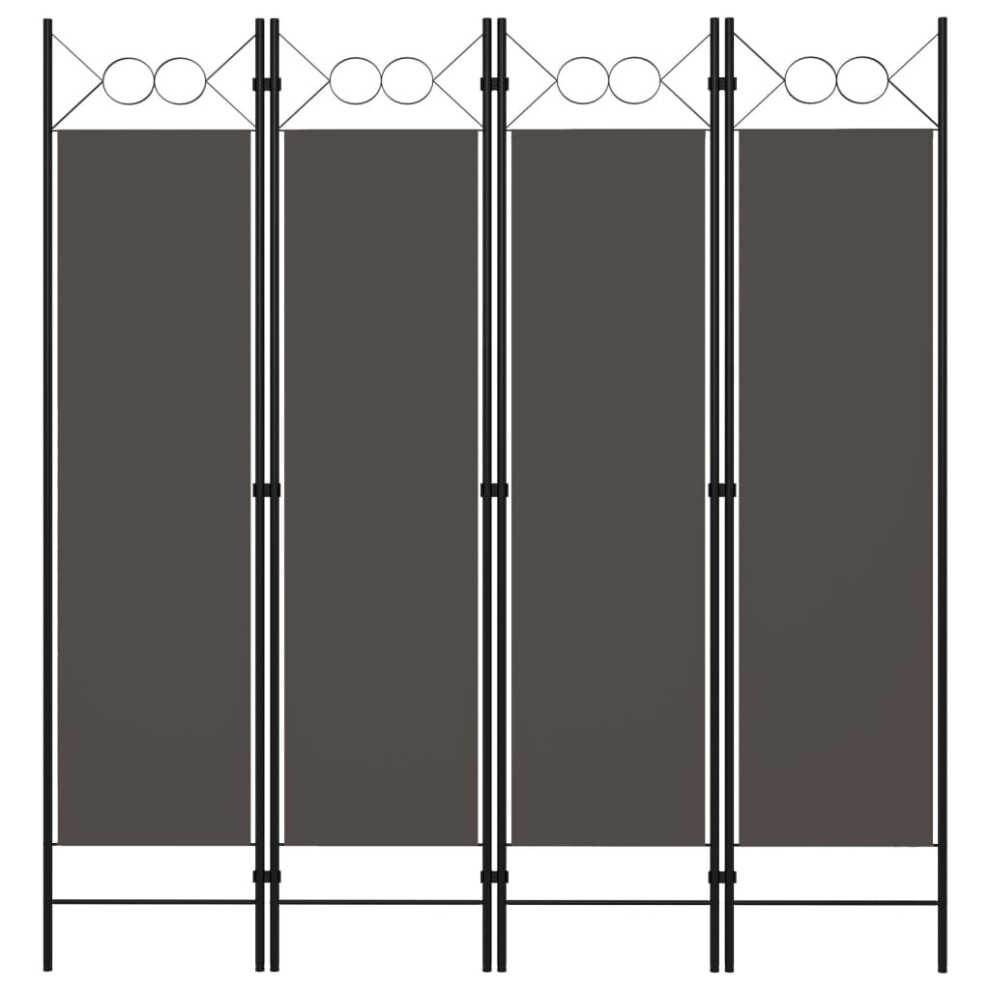 Vidaxl 4-Panel Room Divider 160X180 Cm Partition Screen Separator Anthracite