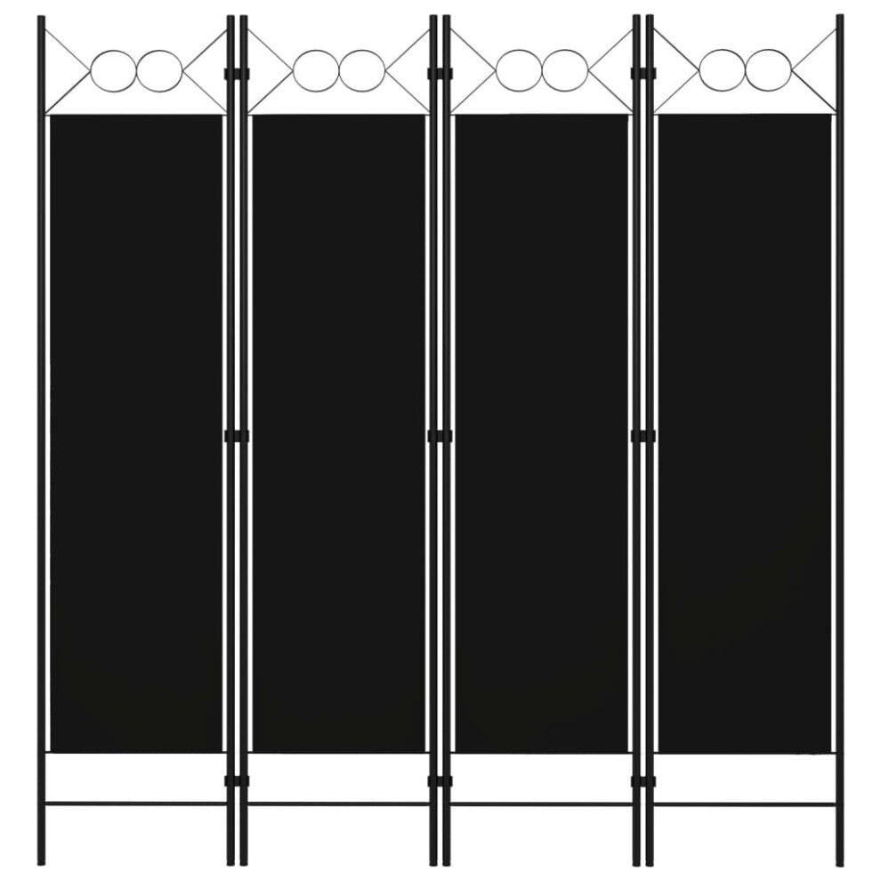 B&Q - 4-Panel Room Divider Black 160X180 Cm - Image 2