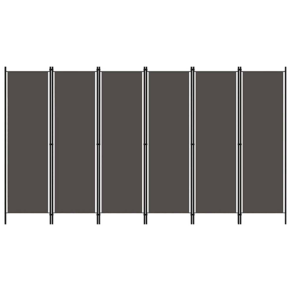 Vidaxl 6-Panel Room Divider 300X180 Cm Partition Screen Separator Anthracite
