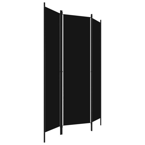 VidaXL vidaXL 3-Panel Room Divider Black 150x180 cm Wall Partition Screen Separator 2