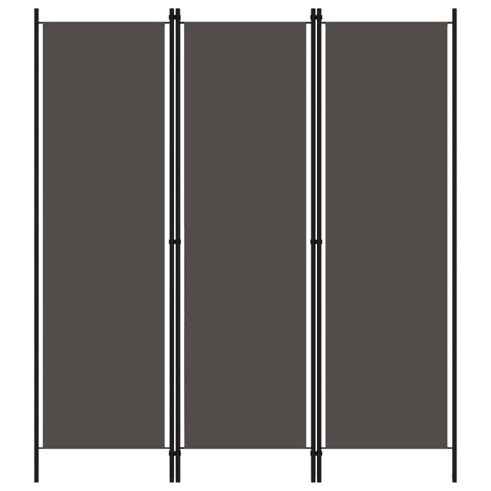 vidaXL 3-Panel Room Divider Anthracite 150x180 cm Partition Screen Separator