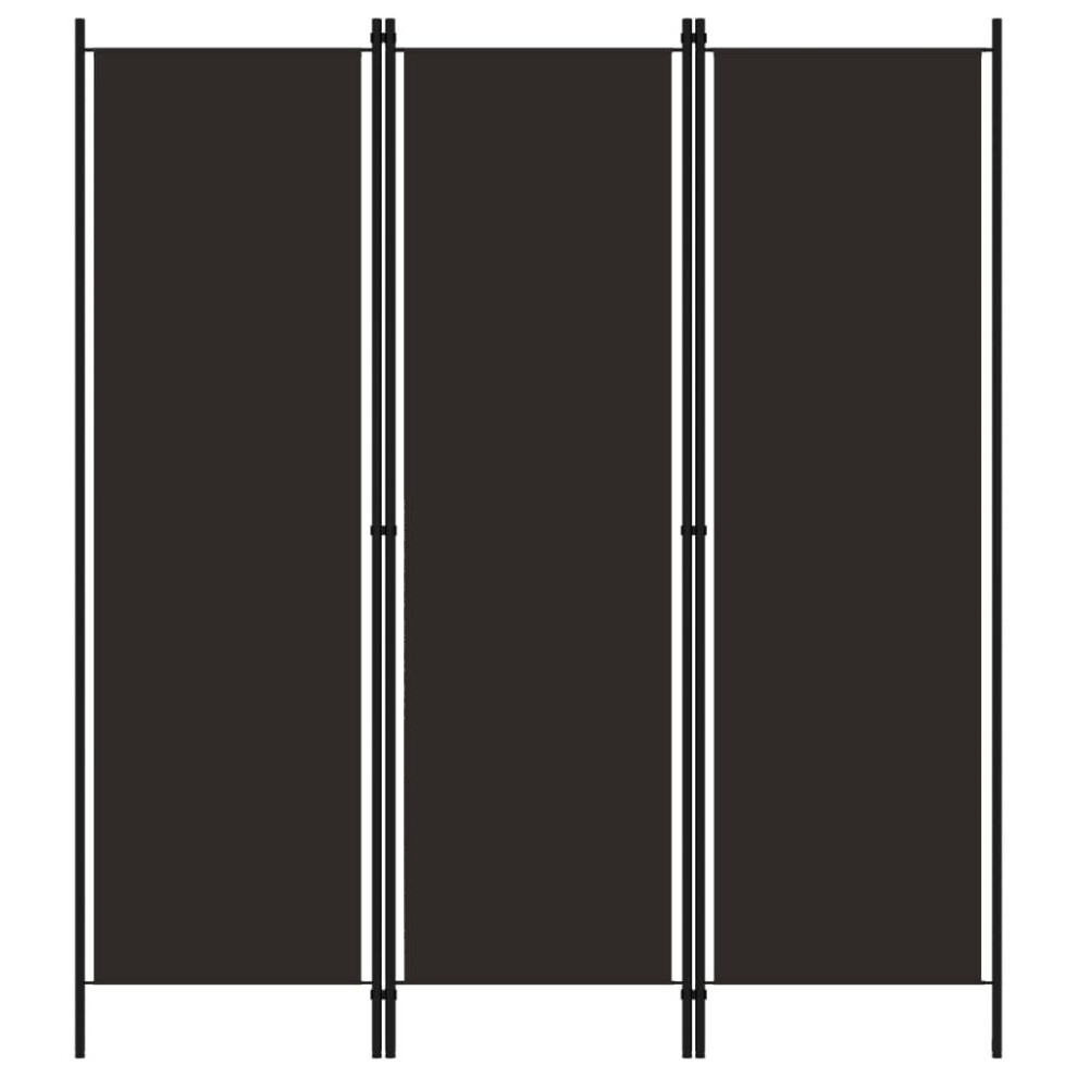 vidaXL 3-Panel Room Divider Brown 150x180 cm Wall Partition Screen Separator