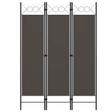 vidaXL 3-Panel Room Divider Anthracite 120x180 cm Partition Screen Separator