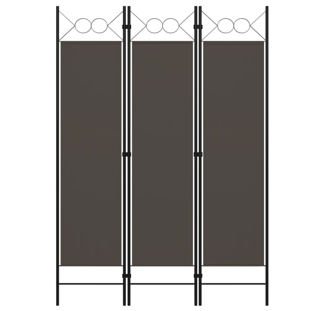 vidaXL 3-Panel Room Divider Anthracite 120x180 cm Partition Screen Separator