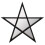 Pentagram Star Shaped Wooden Frame Mirror - Wall Art - Black 1