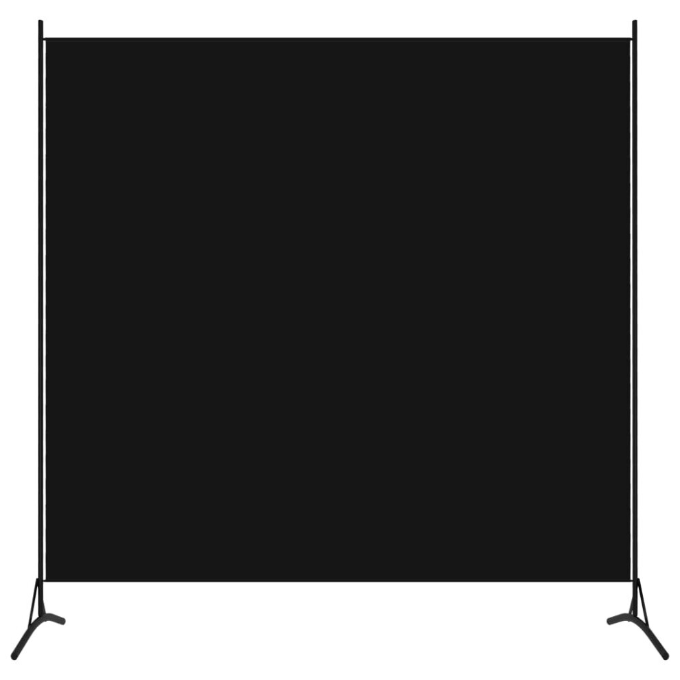 vidaXL 1-Panel Room Divider Black 175x180 Cm Wall Partition Screen Separator