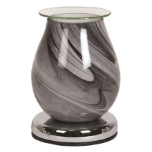 Aroma Touch Electric Wax Melt Burner: Grey Swirl & Free Wax Melt