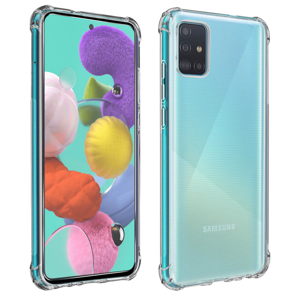 Protective Pack For Galaxy A51 Flexible Cover + Tempered Glass Film 9H Clear 3662427457262