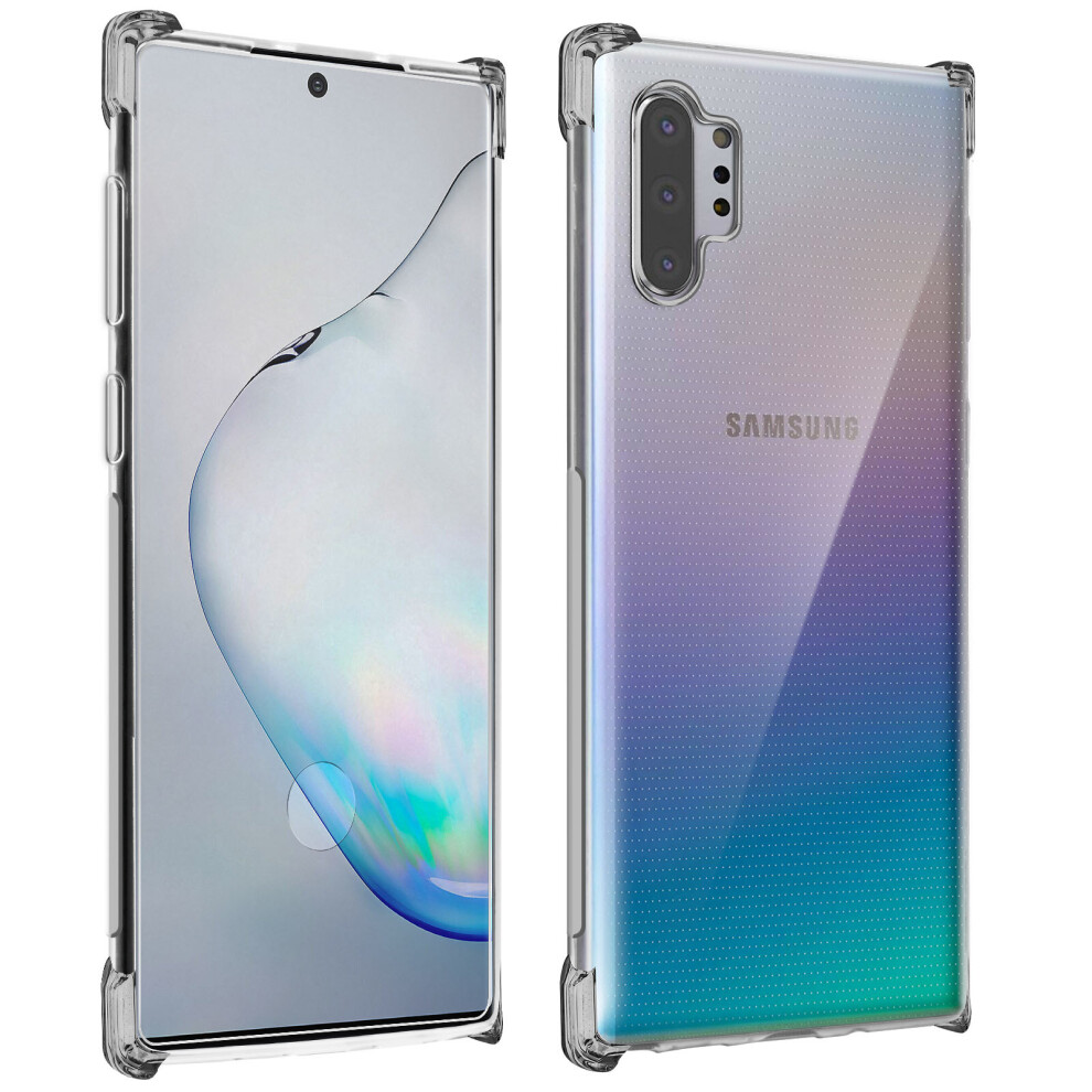 Protective Pack For Galaxy Note 10 Plus Flexible Cover + 9H Tempered Glass Film Clear 3662427457446