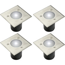 CGC 4 in Ground Walkover Driveover GU10 Stainless Steel Square Lights