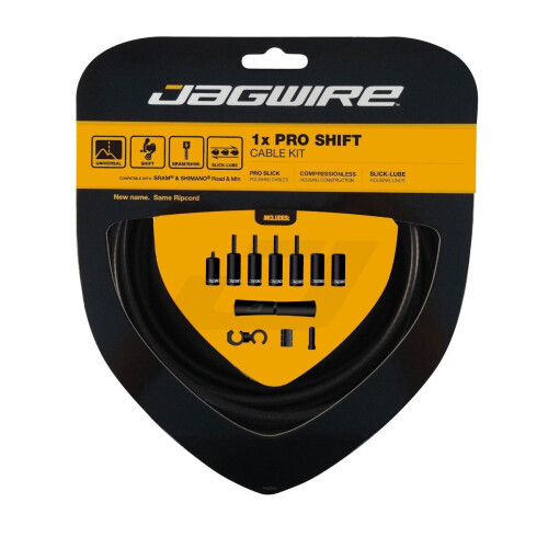 (One Size, Stealth Black) Jagwire 1X Pro Shift Kit