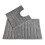 (Dove Grey) Allure Linear Rib 2pc Cotton Bath & Pedestal Mat Set 1
