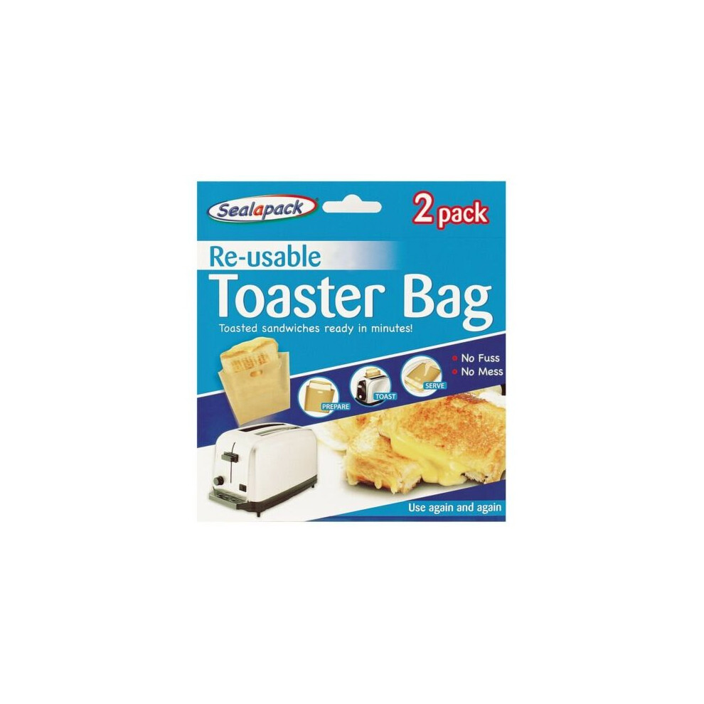 Sealapack 2 Pack Toaster Bag- Re-Usable Toaster Bag - Non Stick
