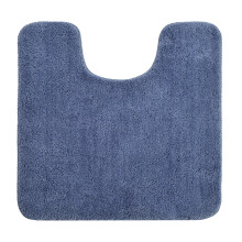 (Mid Blue) Allure Deep Pile Microfibre Pedestal Toilet Mat