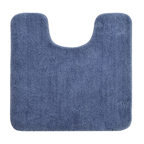 (Mid Blue) Allure Deep Pile Microfibre Pedestal Toilet Mat