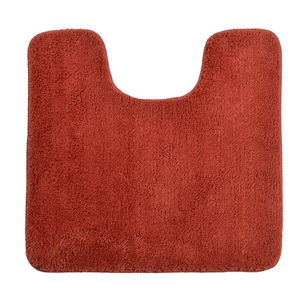 (Terracotta) Allure Deep Pile Microfibre Pedestal Toilet Mat