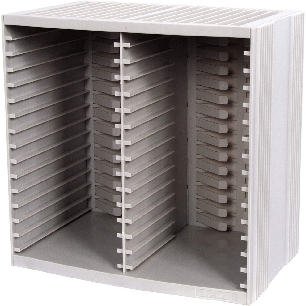 Portable CD Storage Unit DVD Disc Holder Rack Organizer 30 Discs + 18 on Top of CD Rack Grey