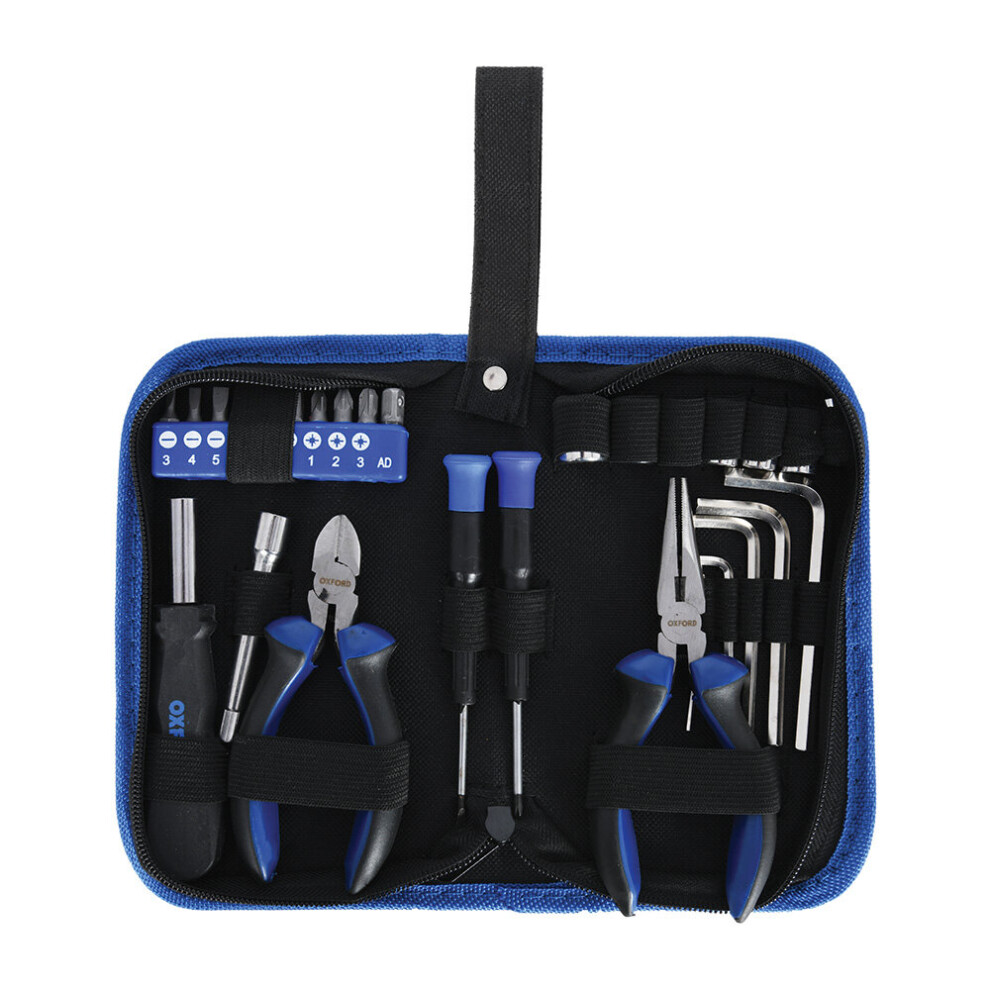 Oxford Motorcycle Underseat 28 Piece Toolkit Socket Set Ox771 5030009147715