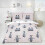 Rapport Starry Penguins Duvet Set, Single-Pink, Polyester-Cotton, 1