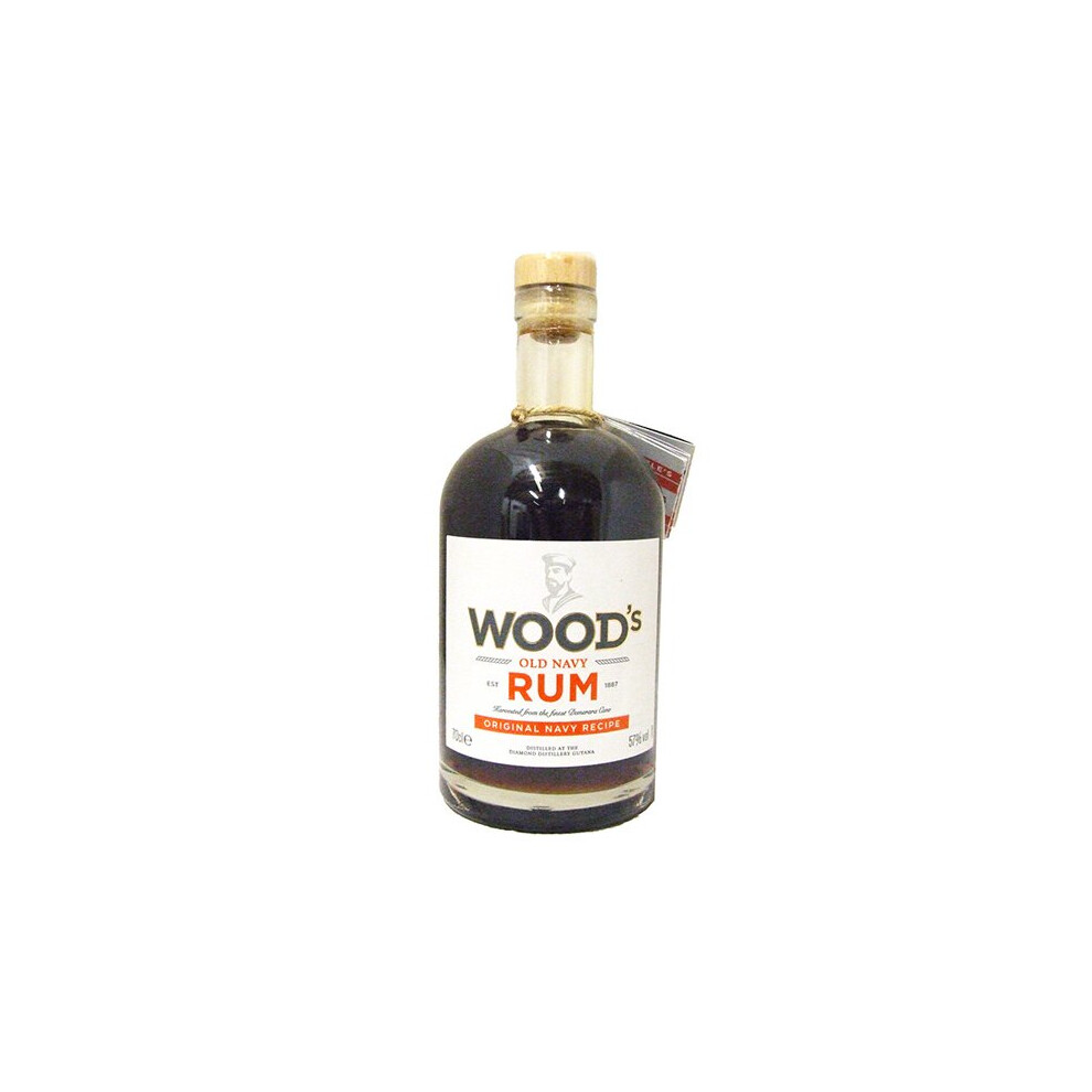 Woods Old Navy Rum 70Cl - Demerara Navy Strength 57% Abv, Pot Still, Diamond Distillery, Guyana