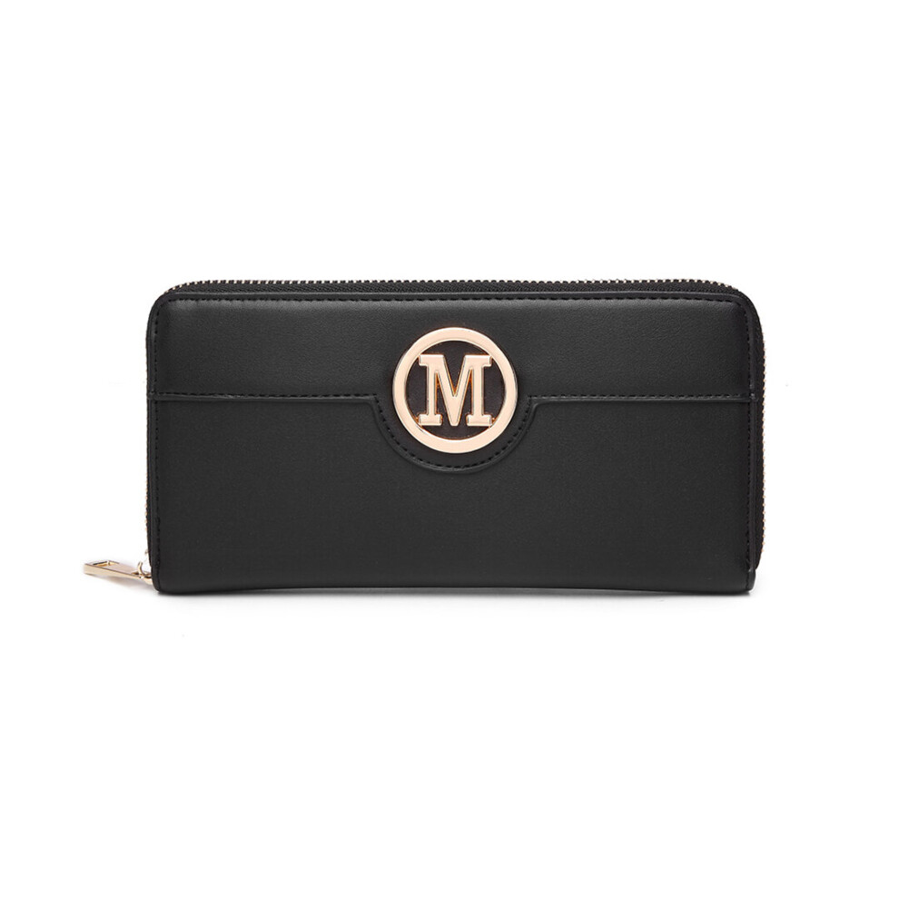 (Black) Miss Lulu Women'S Leather Look Purse